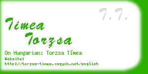 timea torzsa business card